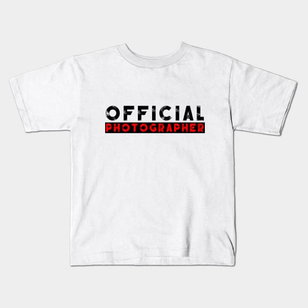 Official Photographer Paparazzi Kids T-Shirt by Closeddoor